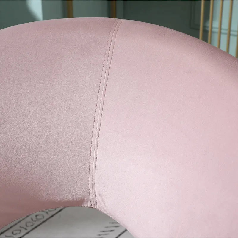 28 Polyester Upholstered Accent Chair with Gold Base
