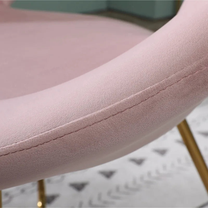 28 Polyester Upholstered Accent Chair with Gold Base