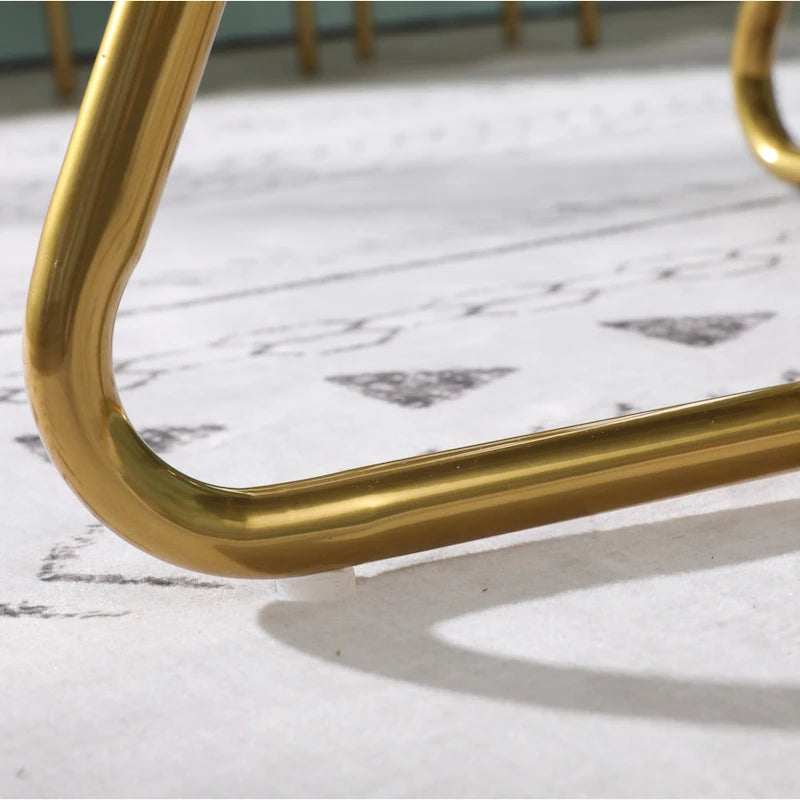 28 Polyester Upholstered Accent Chair with Gold Base