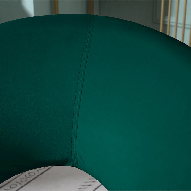 28 Polyester Upholstered Accent Chair with Gold Base