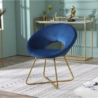 28 Polyester Upholstered Accent Chair with Gold Base
