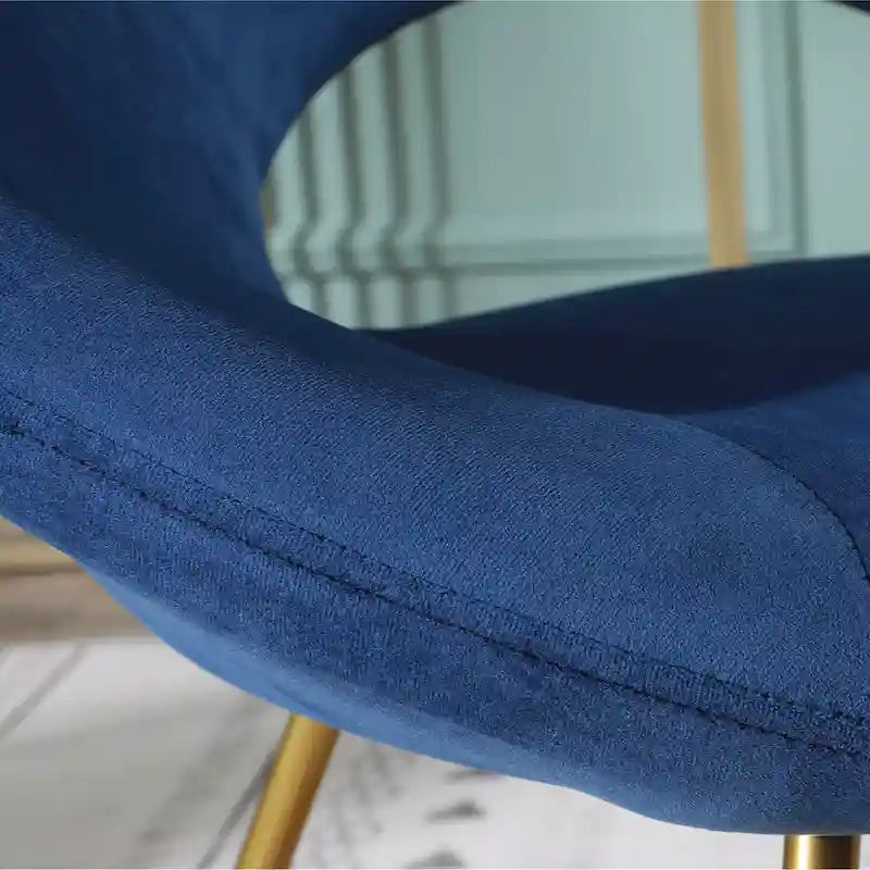 28 Polyester Upholstered Accent Chair with Gold Base