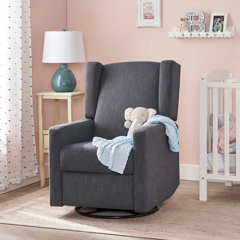 Swivel Glider Recliner, Adjustable Chair with Plush Upholstery