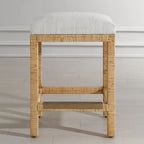Hand Woven Solid Counter Stool - 26 - Brown
