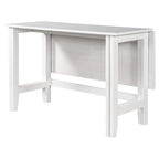 Rustic Drop-Leaf Dining Table Space-Saving Farmhouse Design with Extendable Wood Top