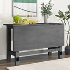 Rustic Drop-Leaf Dining Table Space-Saving Farmhouse Design with Extendable Wood Top