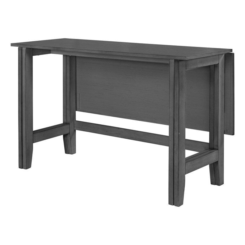 Rustic Drop-Leaf Dining Table Space-Saving Farmhouse Design with Extendable Wood Top