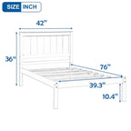 Black Twin Pine Platform Bed Frame with Headboard and Storage
