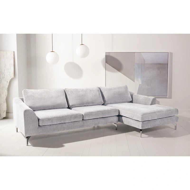 Nicholsen Anthracite Grey Velvet Sofa