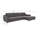 Nicholsen Anthracite Grey Velvet Sofa
