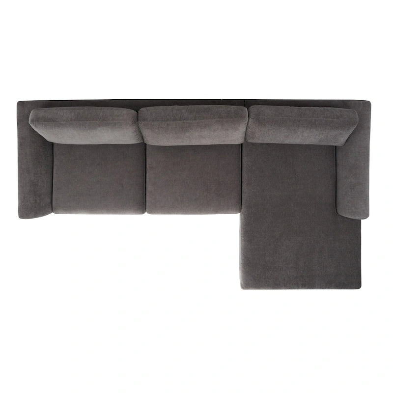 Nicholsen Anthracite Grey Velvet Sofa