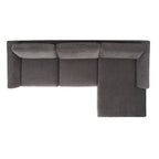 Nicholsen Anthracite Grey Velvet Sofa