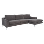 Nicholsen Anthracite Grey Velvet Sofa