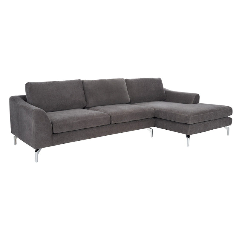 Nicholsen Anthracite Grey Velvet Sofa