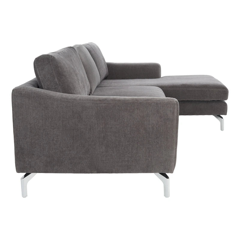 Nicholsen Anthracite Grey Velvet Sofa