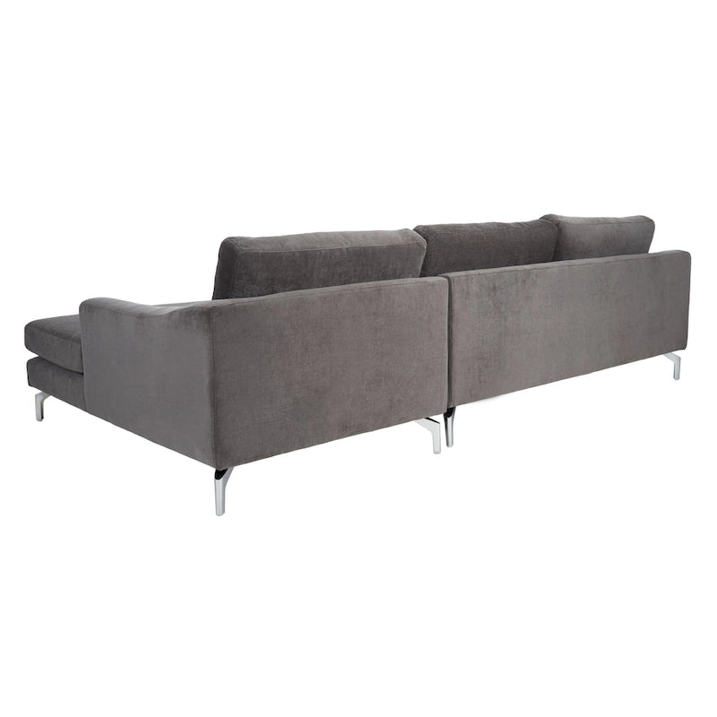 Nicholsen Anthracite Grey Velvet Sofa
