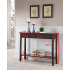 Wood Console Table with 2 Drawers