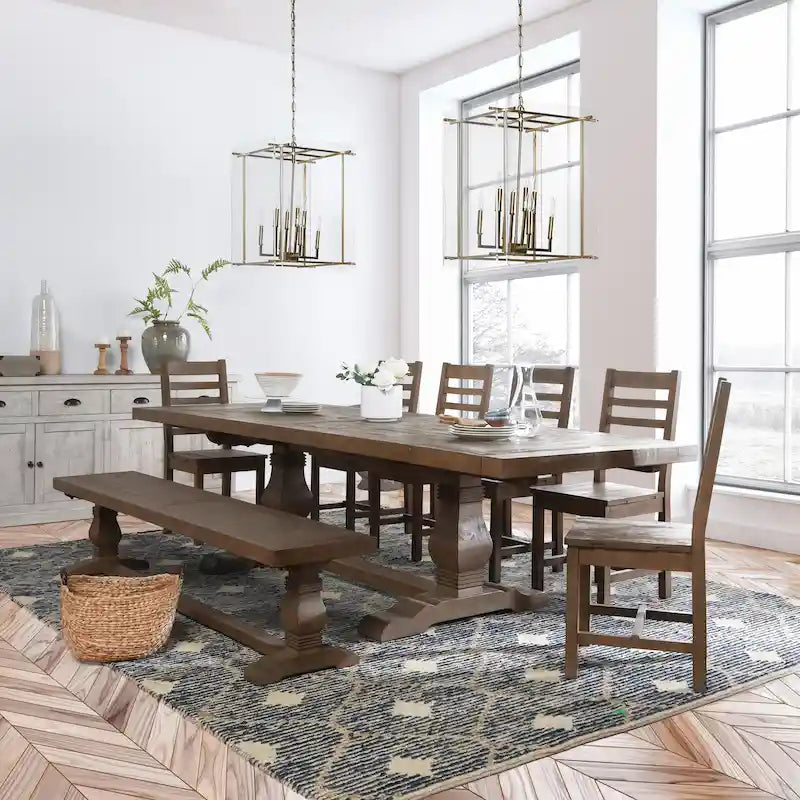 Kasey Reclaimed Pine Extension 84-114 Dining Table