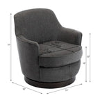 Rosedale Wood-based Swiveling Accent Chair