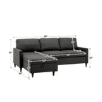 Parker L-shaped Sofa with Storage Chaise