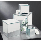 Square Glass Mirrored Riser Pedestals