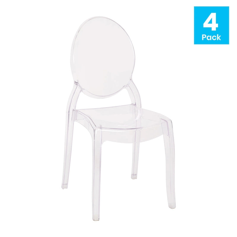 Set of 4 Extra Wide Resin All-Weather Banquet Chairs