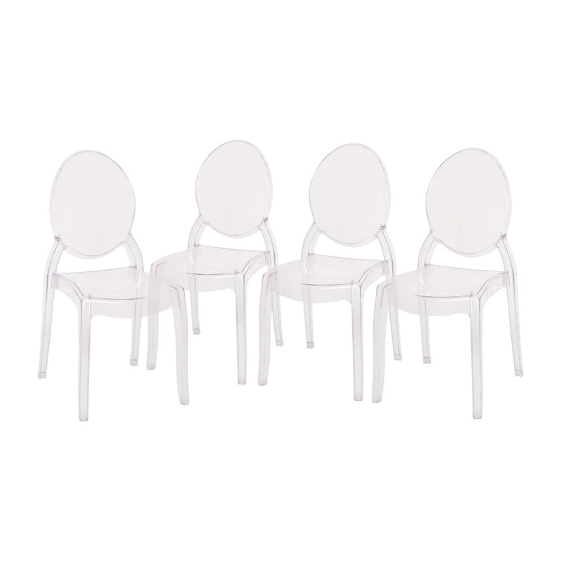 Set of 4 Extra Wide Resin All-Weather Banquet Chairs