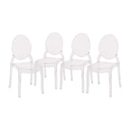 Set of 4 Extra Wide Resin All-Weather Banquet Chairs