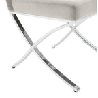 Merrilee Glam Black Chrome Tufted Side Chair