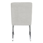 Merrilee Glam Black Chrome Tufted Side Chair