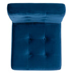 Merrilee Glam Black Chrome Tufted Side Chair