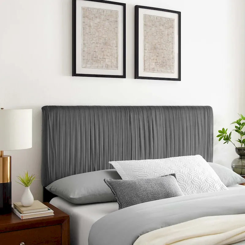 Eloise Channel Tufted Performance Velvet Full/Queen Headboard