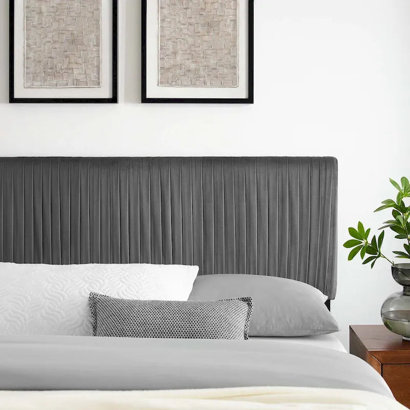 Eloise Channel Tufted Performance Velvet Full/Queen Headboard