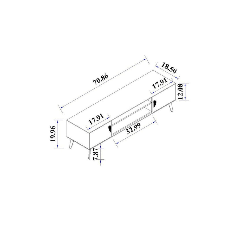 Haley 70.9 Mid-Century Modern TV Stand