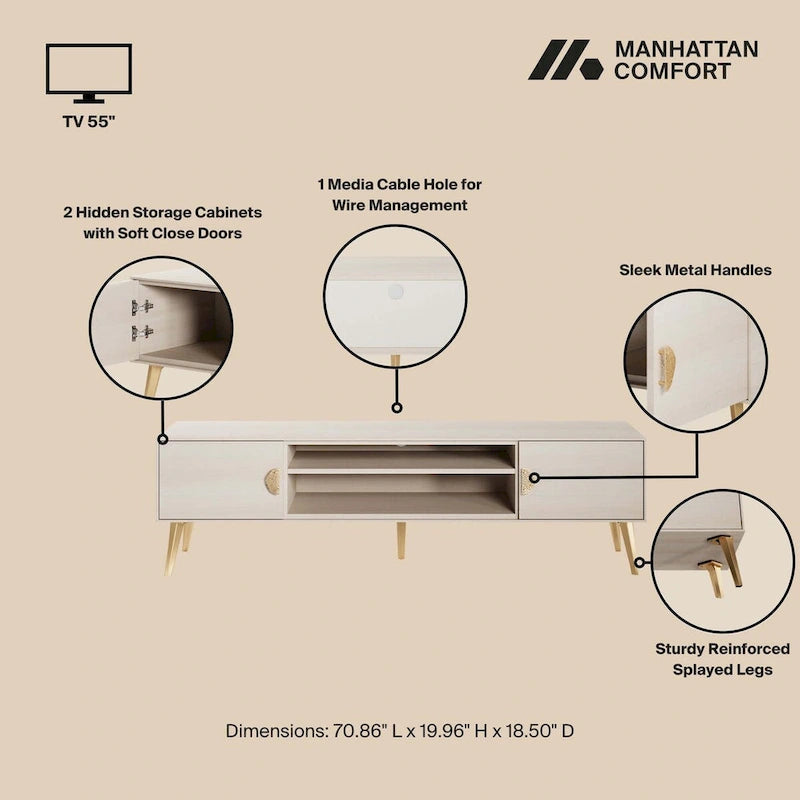 Haley 70.9 Mid-Century Modern TV Stand