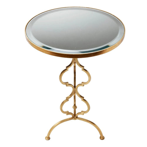 Antique Gold Quatrefoil Table