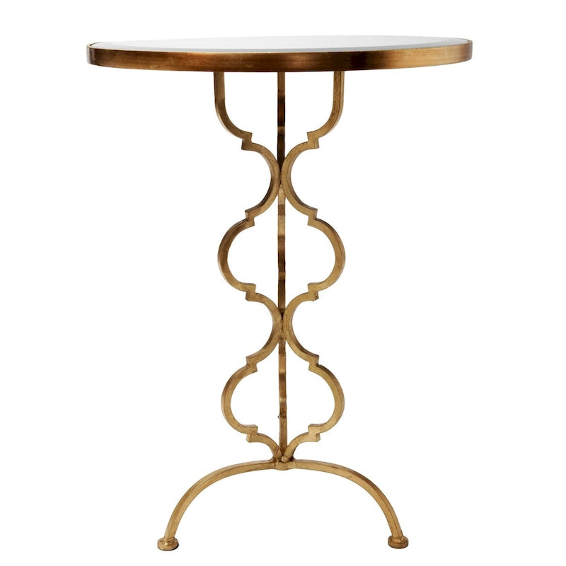 Antique Gold Quatrefoil Table
