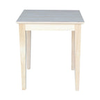 Unfinished Solid Parawood Shaker Tall End Table