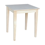 Unfinished Solid Parawood Shaker Tall End Table