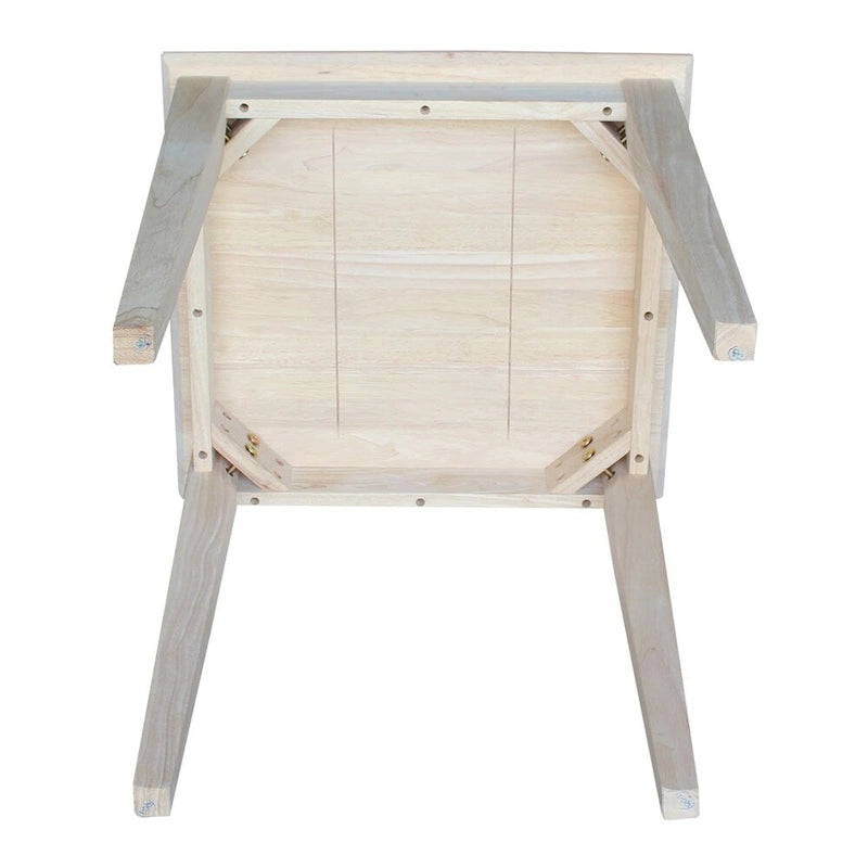 Unfinished Solid Parawood Shaker Tall End Table