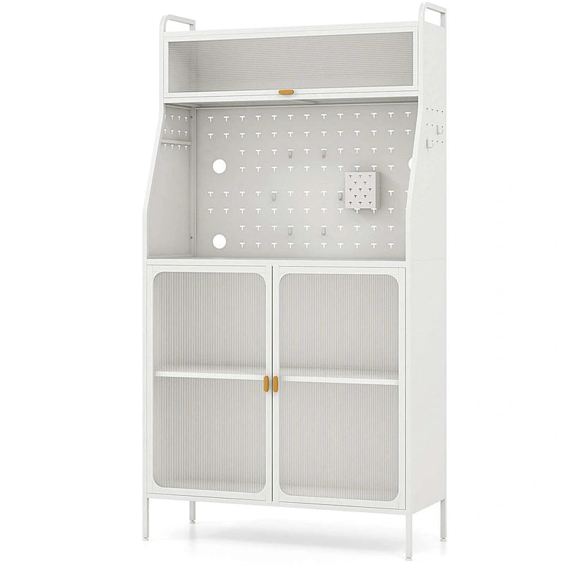 63.5 H Kitchen Buffet Cabinet Pantry Organizers Standing Bakers Rack