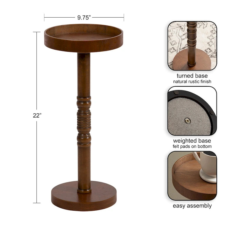 Bellport Pedestal End Table
