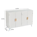 Sideboard Buffet Cabinet With 4 Doors And Removable Shelves