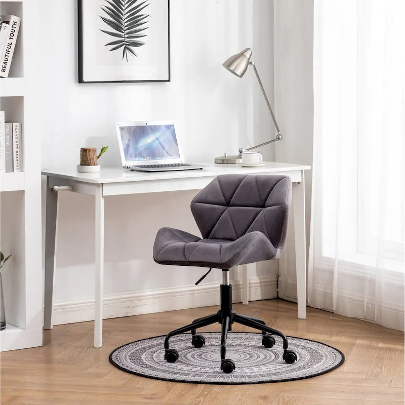 Diamond Tufted Adjustable Swivel Office Chair for Office Room